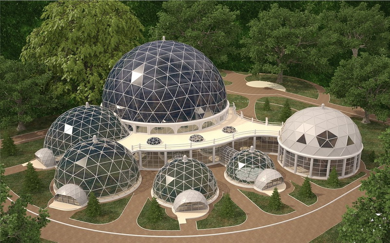 Botanical Garden BFU Kantа Reconstruction | Geodesic Domes 1700m2, Kaliningrad, Russia