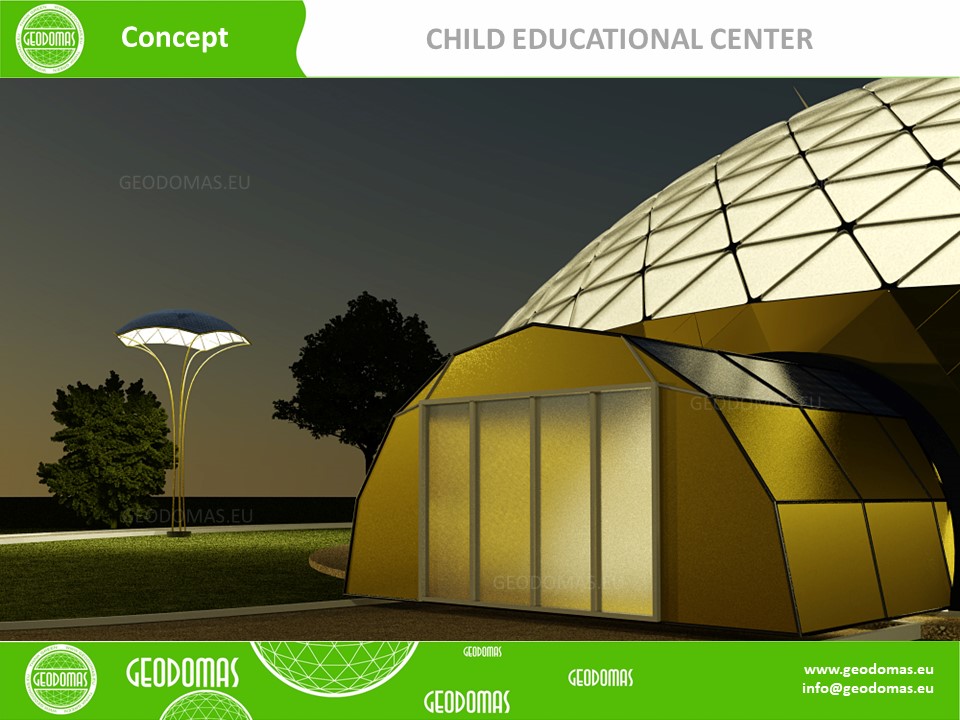 Vaikų švietimo centro geodezinis kupolas 1200m2