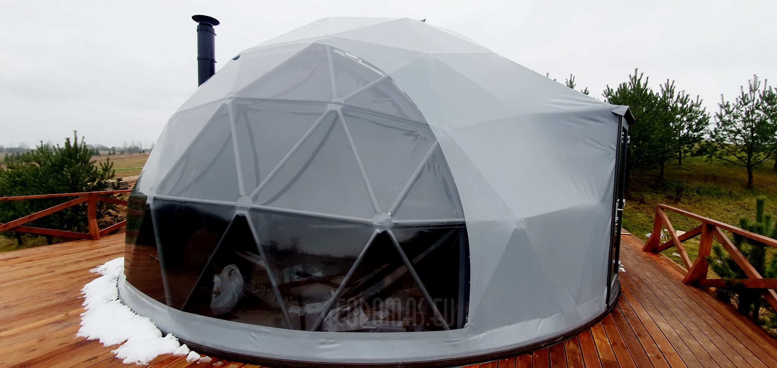 50m² Glamping kupolas Ø8m | Kaimo turizmas, Alovės ežeras