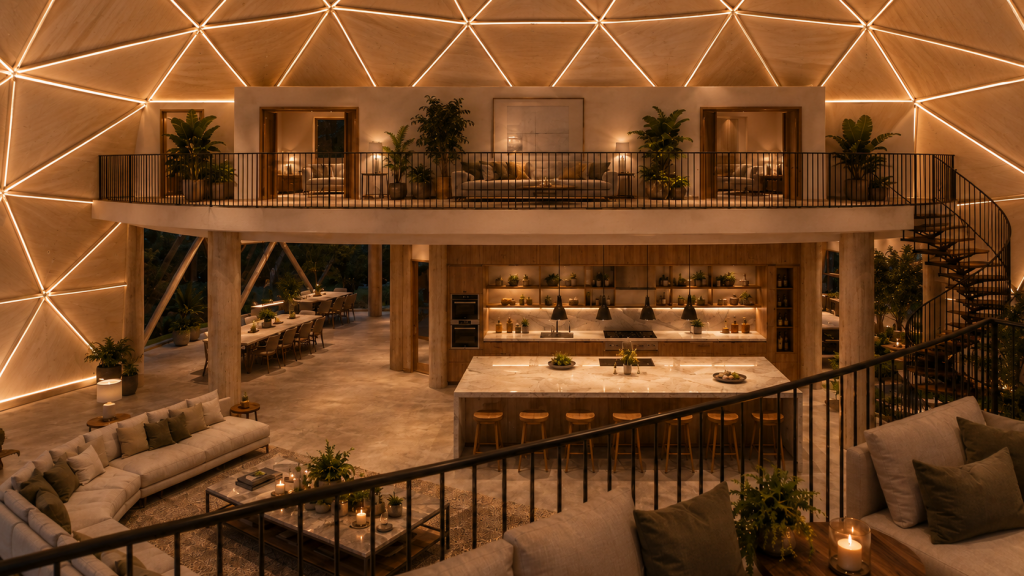 254m2 GLAMPING VERSLUI Ø18m H6,5m | APŠILTINTAS · 4