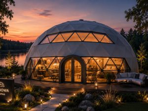 95m2 GLAMPING VERSLUI Ø11m H5,5m | APŠILTINTAS