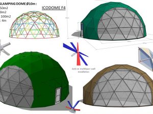 78m2 GLAMPING SALĖ Ø10m H5m | RENGINIAMS