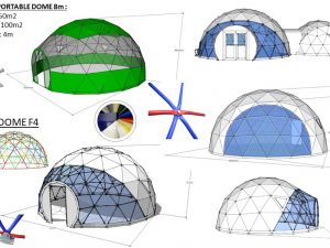 50m2 MOBILI PALAPINĖ Ø8m ICO F4 H4m