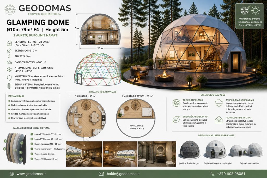 50m2 GLAMPING NAMAS Ø8m ICO F4+ H5,2m · 5