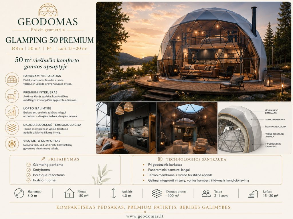 50m2 GLAMPING NAMAS Ø8m ICO F4+ H5,2m · 2