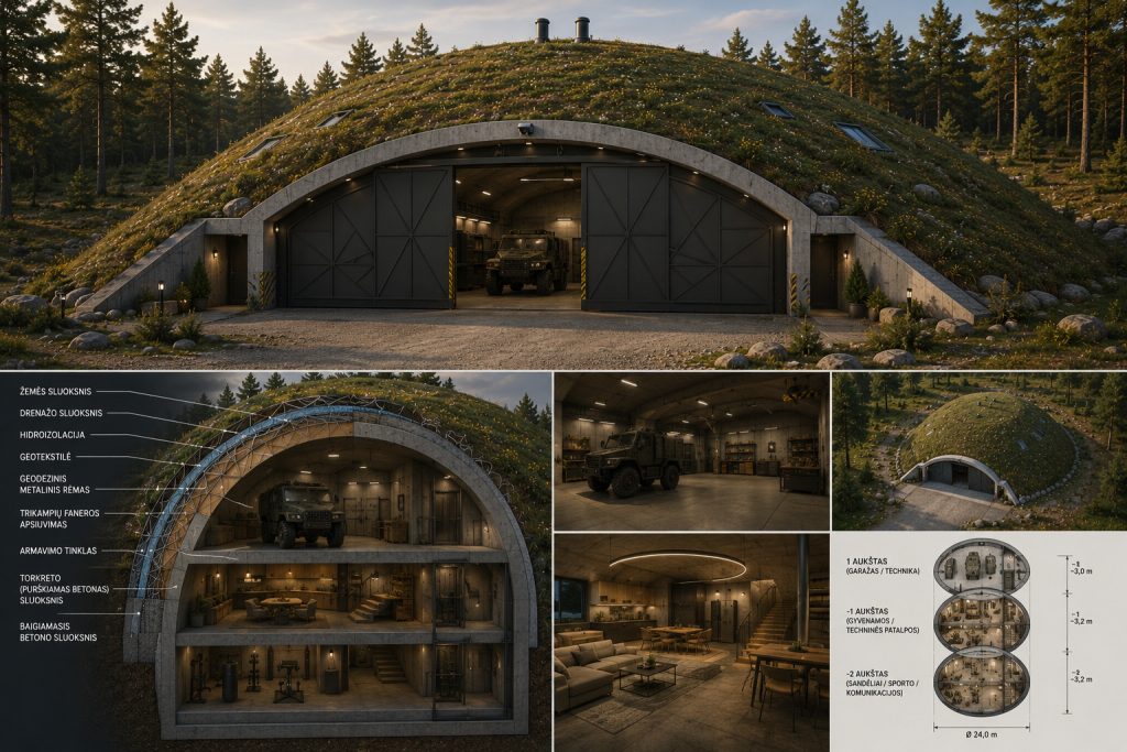 GREENROOF 57m2 NAMAS | COMPACT Betoninis Kupolas · 11