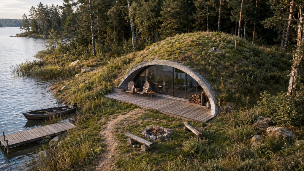 GREENROOF 57m2 NAMAS | COMPACT Betoninis Kupolas